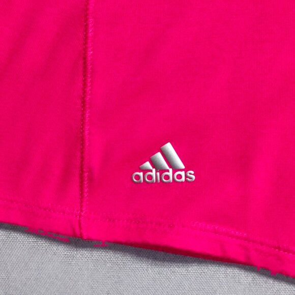 Adidas Golf polo shirt women's size M magenta short sleeve 1/4 button up - Picture 8 of 11